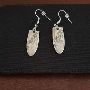 Elegant Silver Floral Earrings